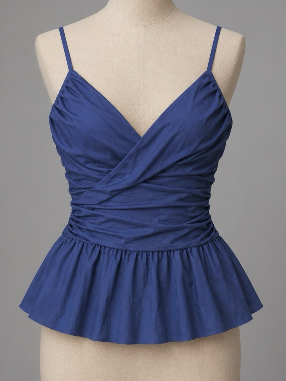 Ruched Sides Empire Waist Feminine Tank Cami Top